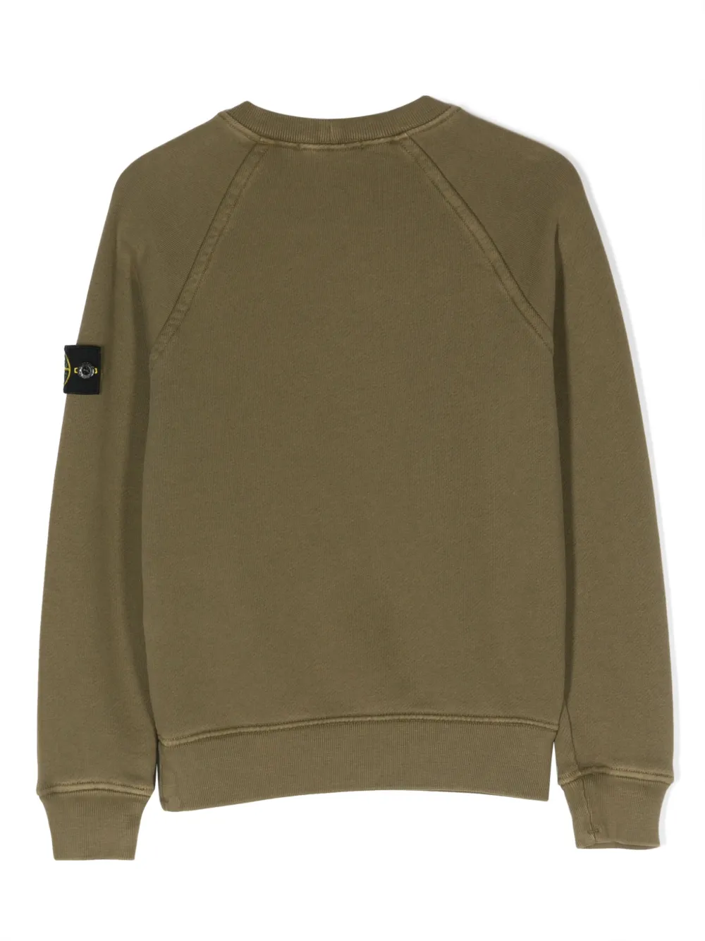 Хлопковая толстовка с нашивкой в виде компаса Stone Island Junior, зеленый — фото 2