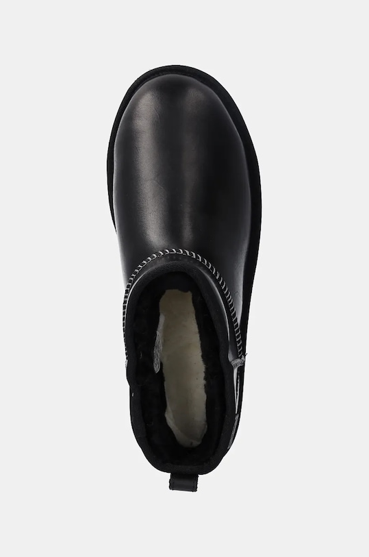 Мужские угги зимние Ugg Classic Ultra Mini Regen кожаные, черный — фото 4
