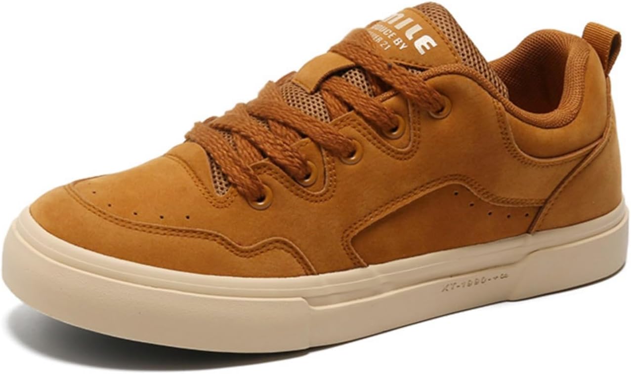 

Мужские бордовые замшевые кроссовки, повседневные, в ретро-стиле с шнуровкой и удобной толстой подошвой, идеальные Aokisx