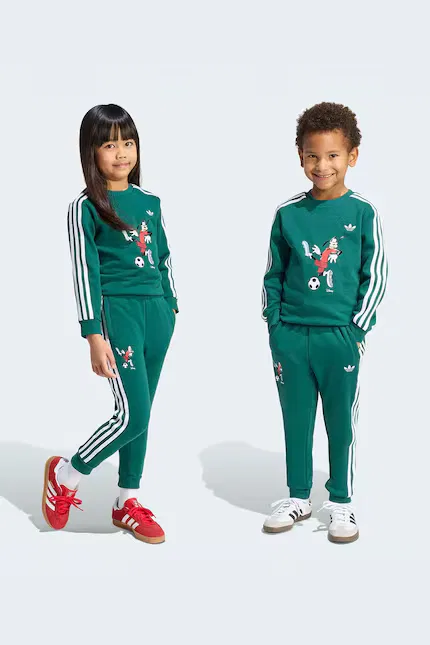 Спортивный костюм детский трикотажный Adidas Originals, зеленый