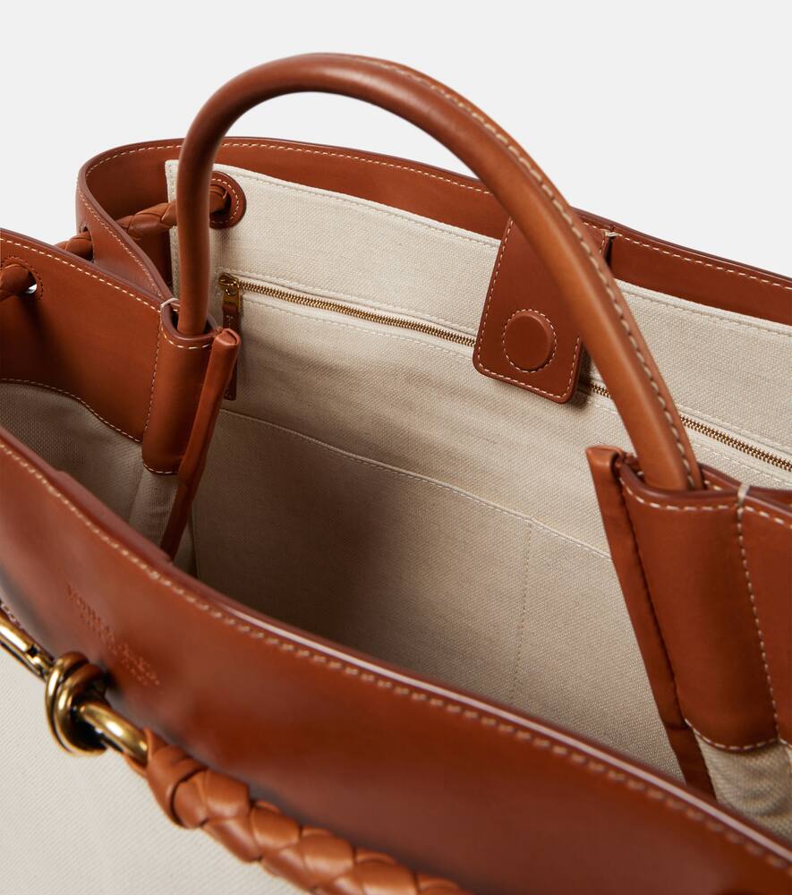 Сумка-тоут Andiamo Large из холста с кожаными деталями Bottega Veneta, N/L.W-N-D.Lw/Lw-70Mb — фото 3