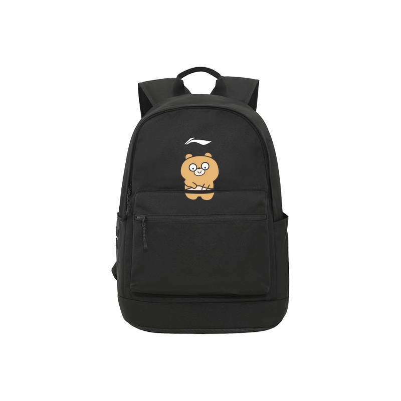

LINING Полиэстеровый рюкзак обычный унисекс черный, Black (Brown Bear)