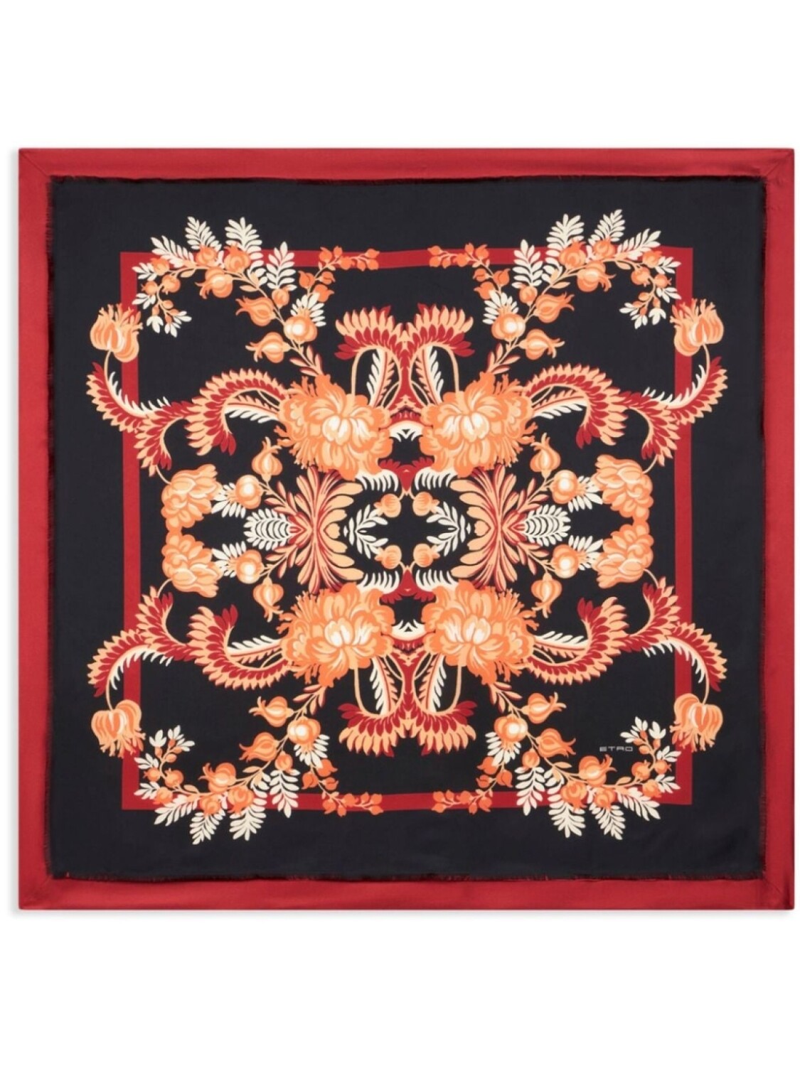 

ETRO шелковый платок с принтом, черный