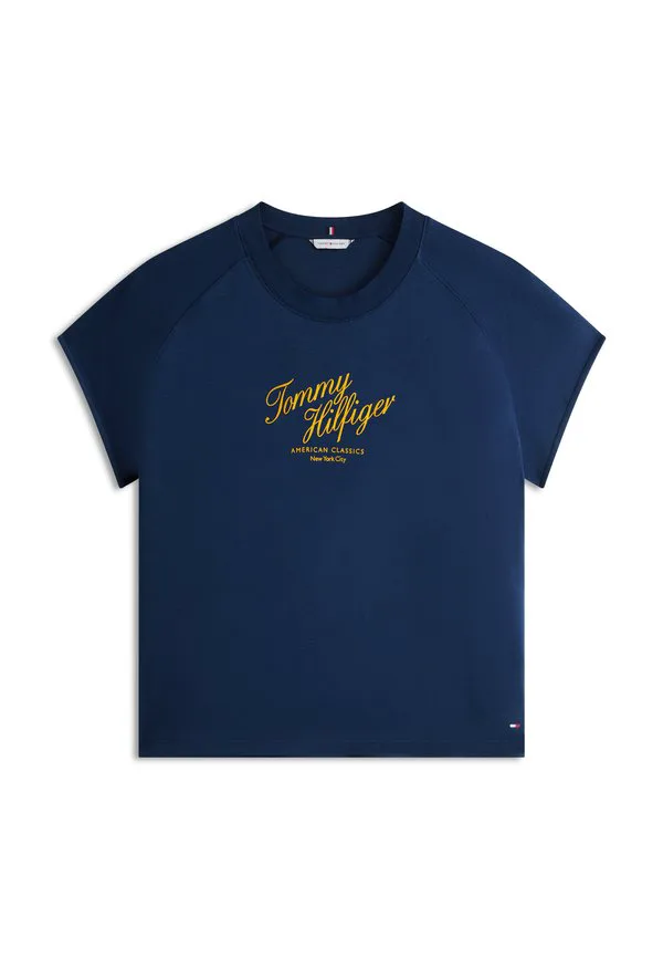 Футболка с короткими рукавами и принтом, свободный крой. Tommy Hilfiger, Dark Night Navy — фото 4