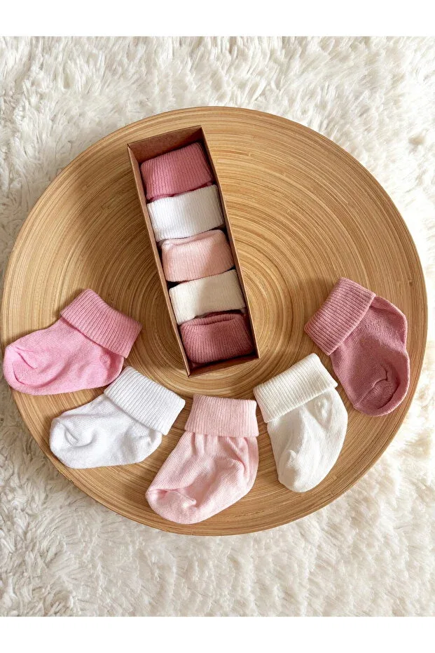 Детские носки хлопковые 5 шт Cloudy, Pink — фото 3