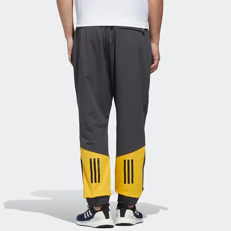 Брюки спортивные контрастные с завязками Adidas, серый — фото 2