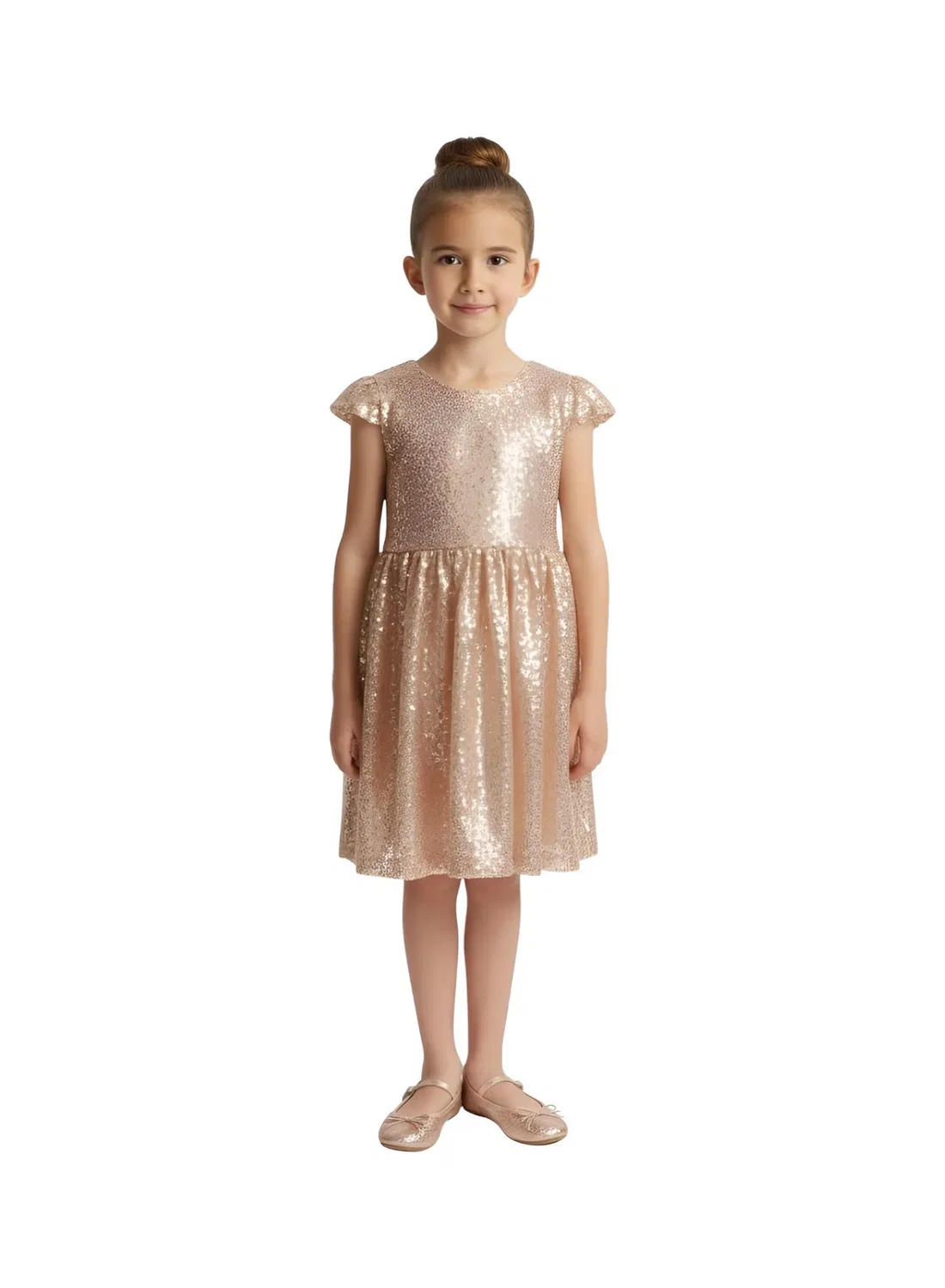 Платье с блестками Gold Sparkle Fun Bidani, розовое золото