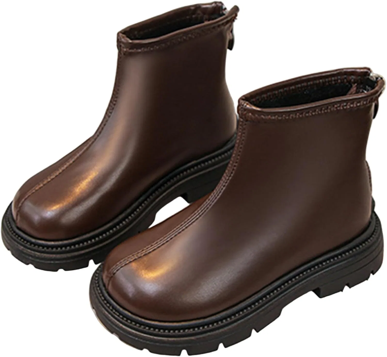 Детские ботинки для девочек с боковой молнией, модель Cute Combat Boots