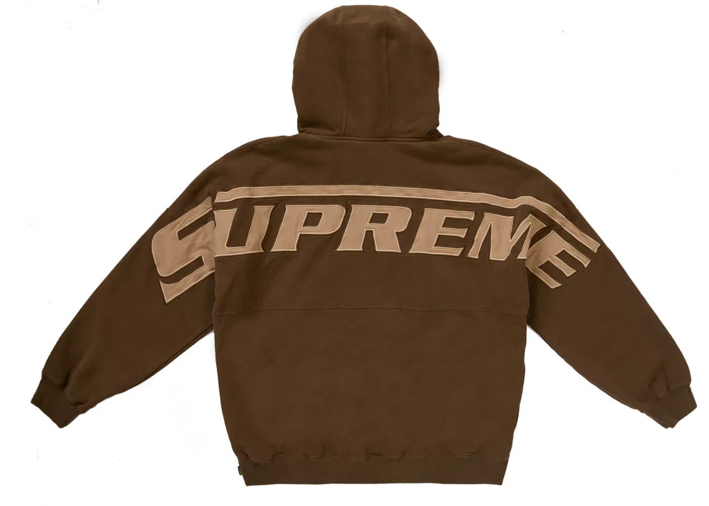 Мужская худи на молнии с капюшоном Supreme Wrapped Half Zip Hooded, Dusty Brown