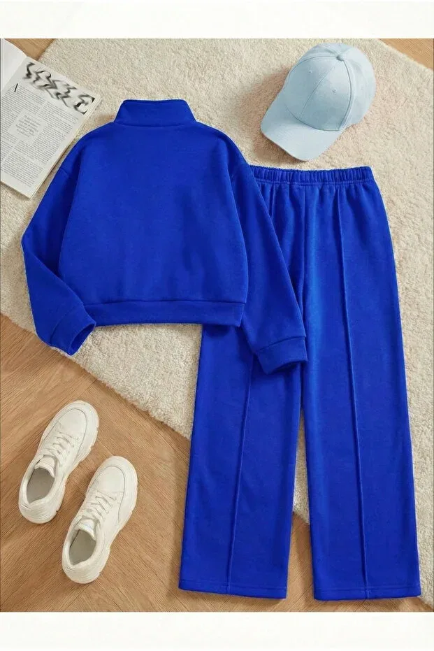 Детский комплект свитшот и штаны с принтом Trendypassion, Blue — фото 2