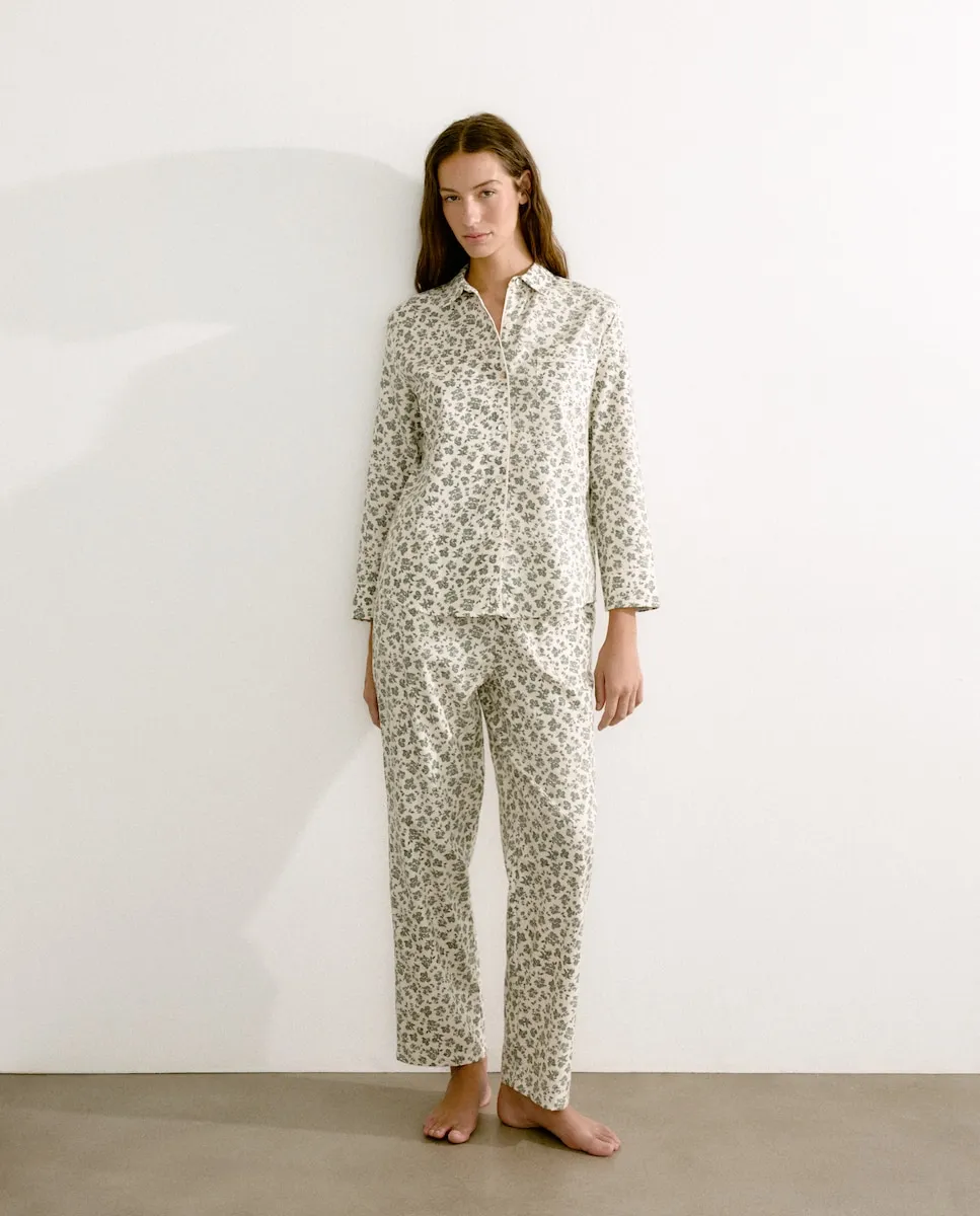 

Женская пижама-рубашка с цветочным принтом Énfasis, зеленый