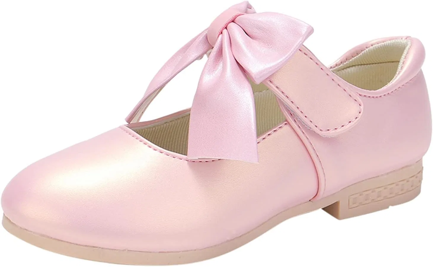 Детские балетки для девочек с бантом Mary Jane Flats, Pink