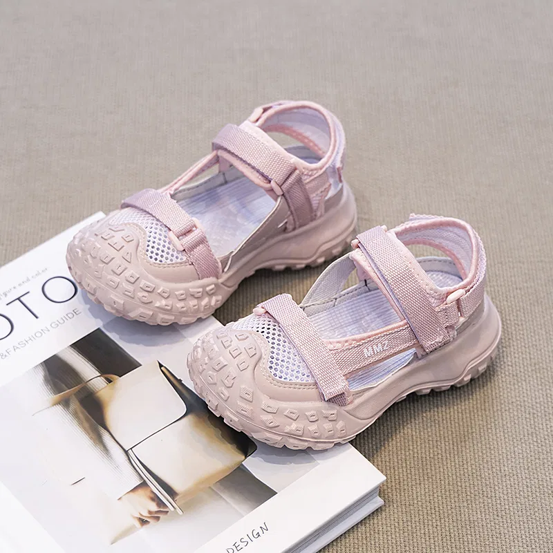Детские сандалии с защитой от скольжения и износа Xc223 Pink, SHIBU — фото 4