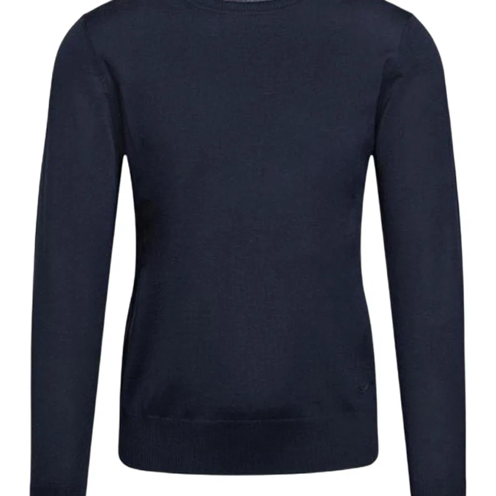 Мужской джемпер с вышивкой логотипа Emporio Armani, Marine Blue — фото 4