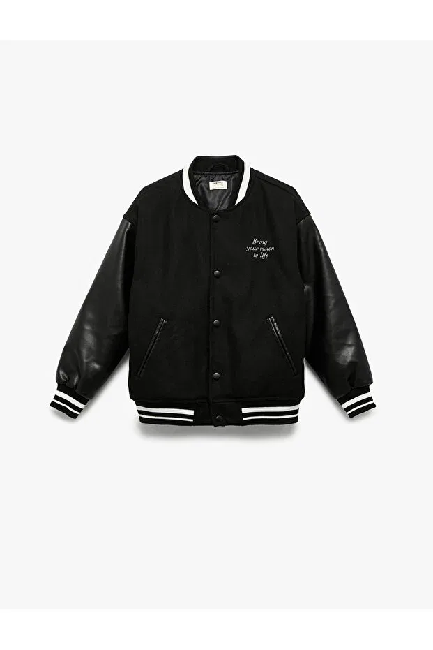 Детское пальто для девочек с принтом Koton, Black