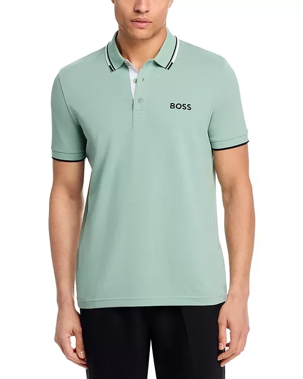 Мужское поло с коротким рукавом Paddy Pro Logo Boss, Open Green