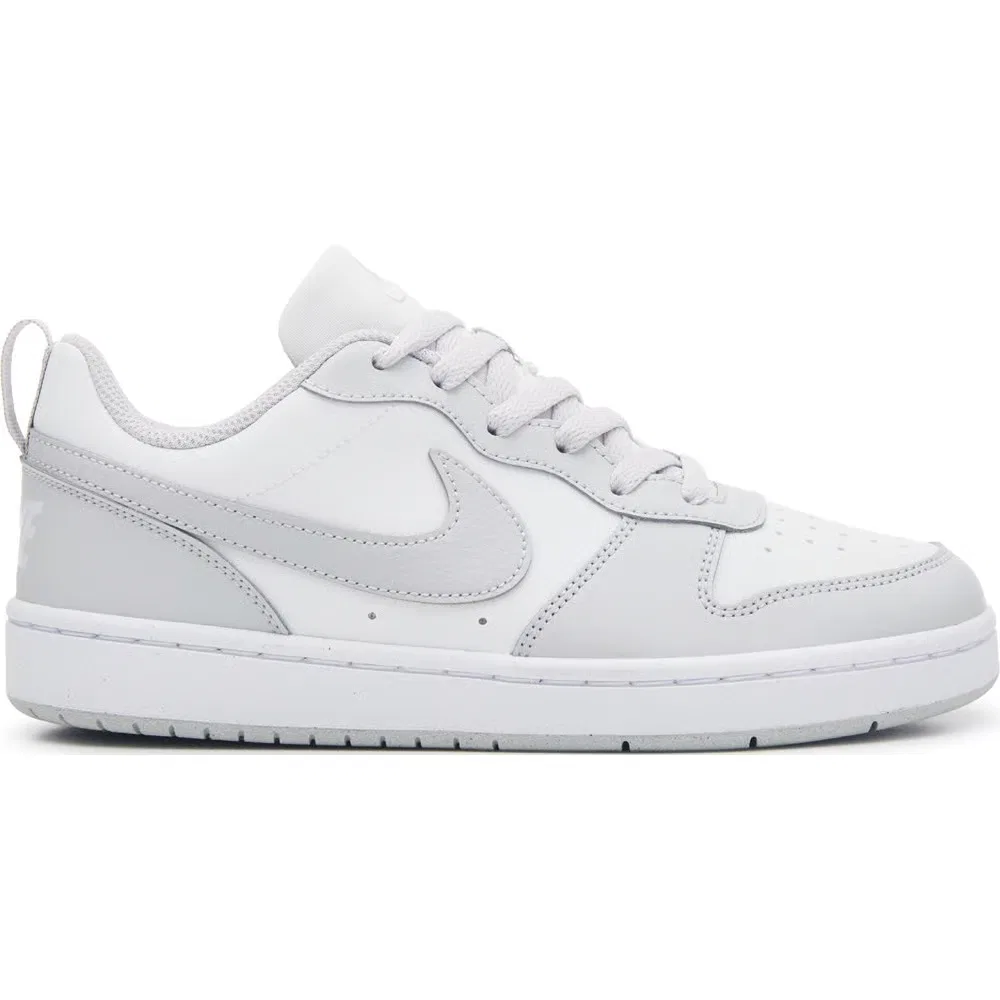Детские низкие кроссовки Court Borough Recraft Nike, Grey/Off White — фото 2