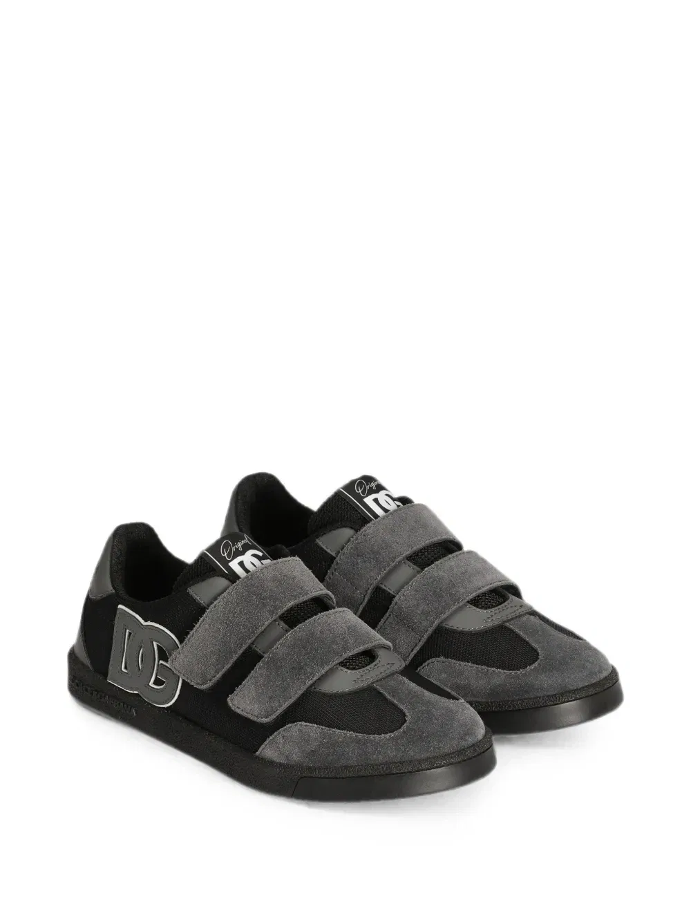 Кроссовки DG Original из телячьей кожи Dolce & Gabbana Kids, черный — фото 2