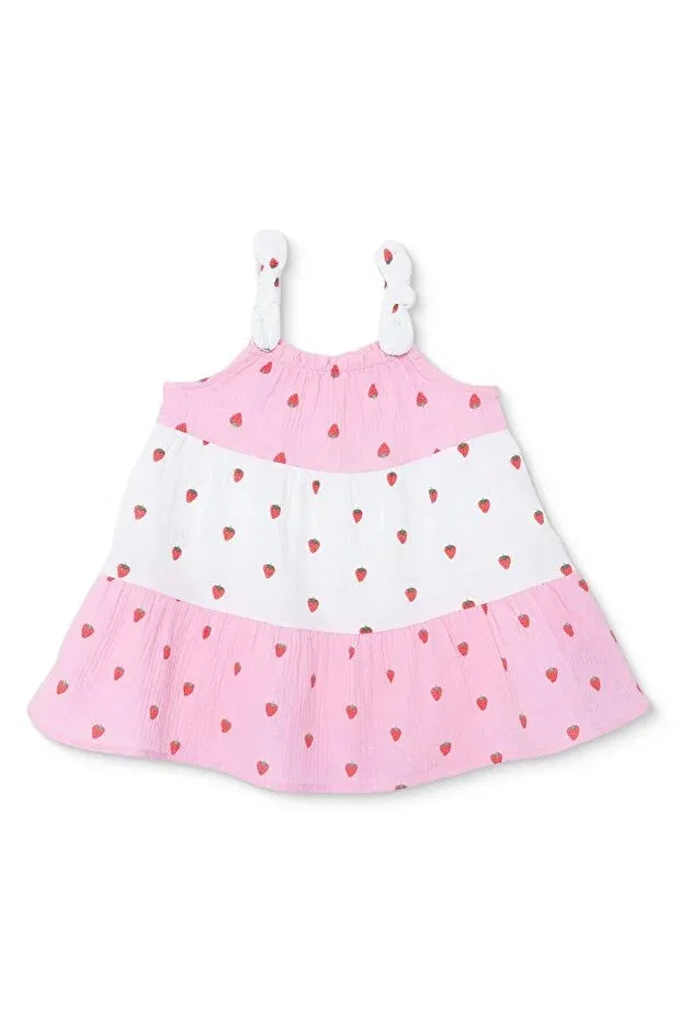 Детское платье для девочек с принтом Hellobaby berry belle dress Ebebek Hello Baby, Pink Printed
