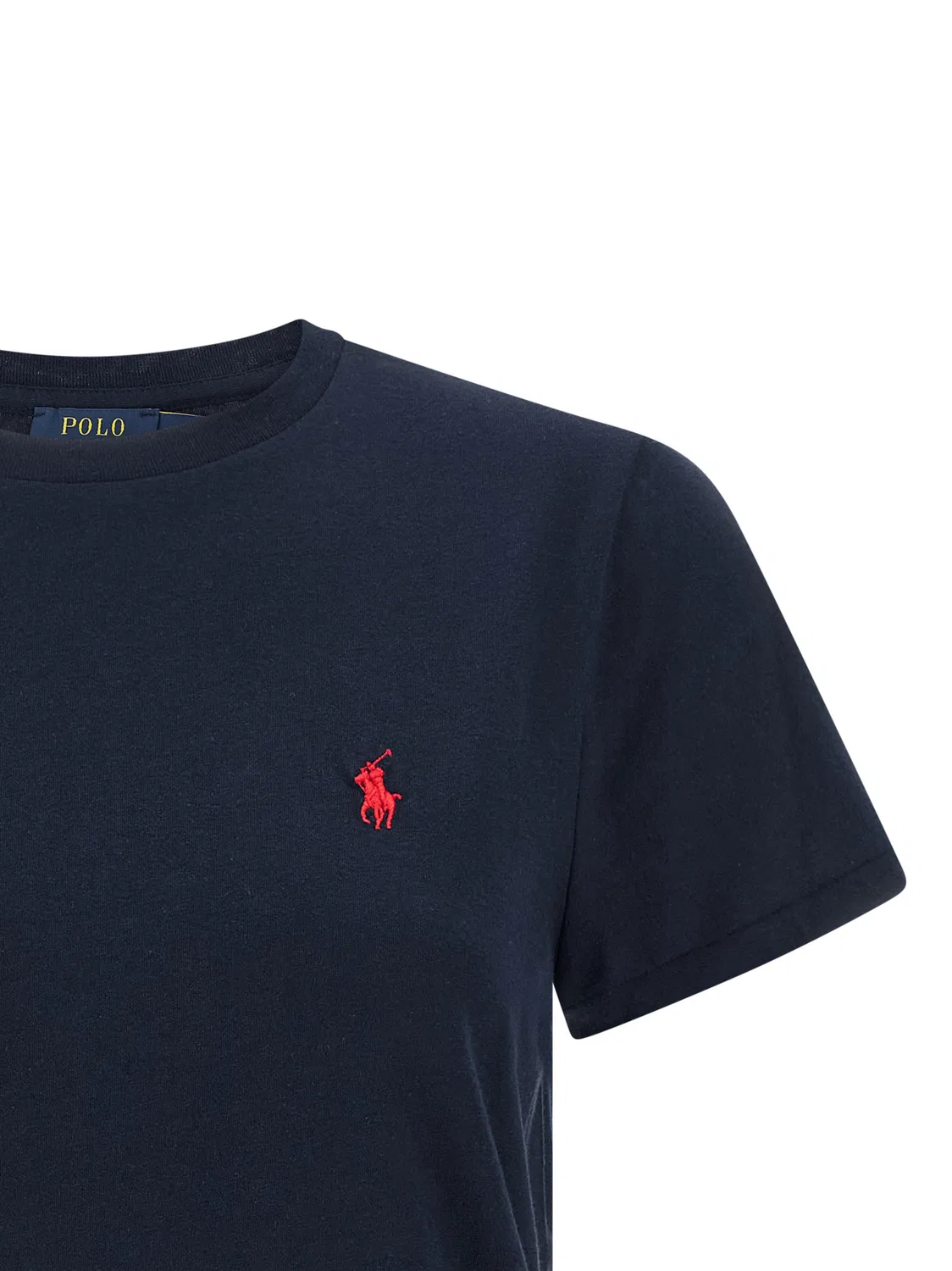 Женская футболка с вышитым логотипом Blue Cotton T-Shirt Polo Ralph Lauren, Blue — фото 3
