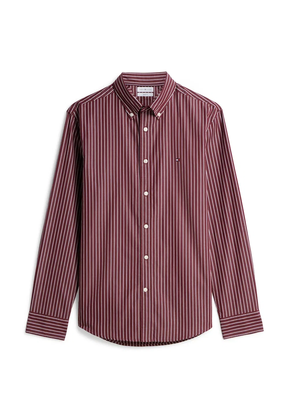 Рубашка Flex hairline poplin rf - рубашка Tommy Hilfiger, Deep Rouge — фото 4