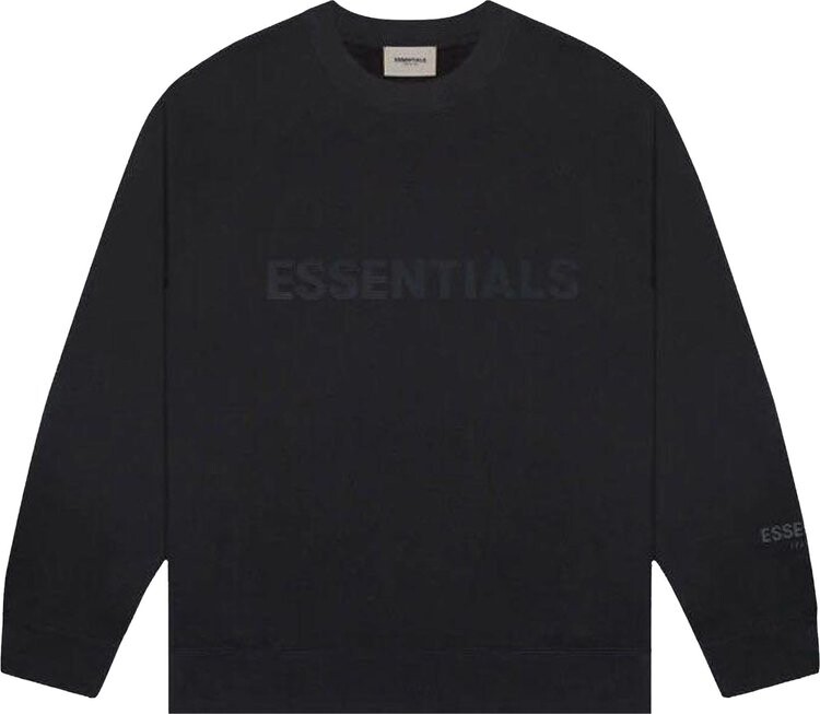 Толстовка Fear of God Essentials Crewneck Sweatshirt 'Black', черный — фото 2