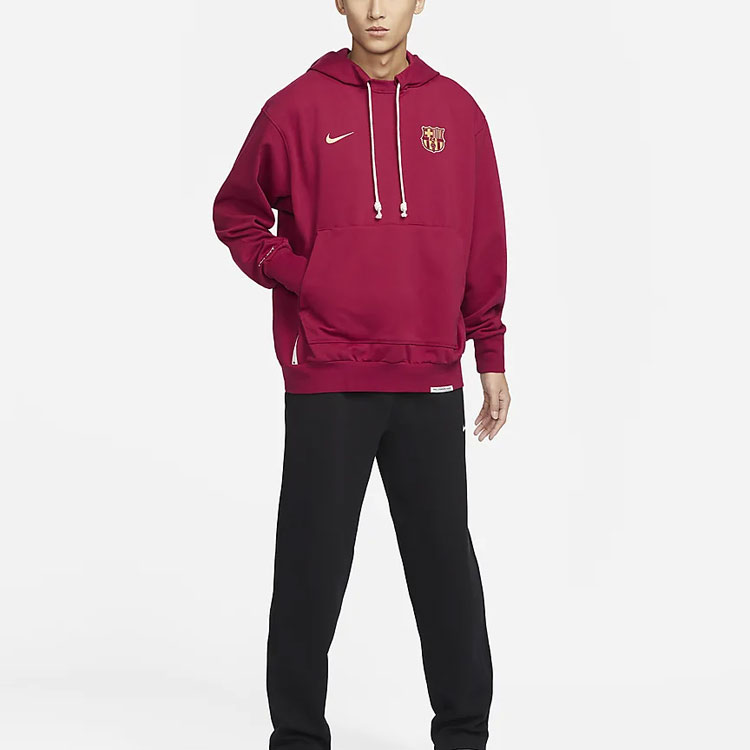Футболка Nike Dri Fit Loose Fit с молнией Barcelona, благородный красный — фото 4