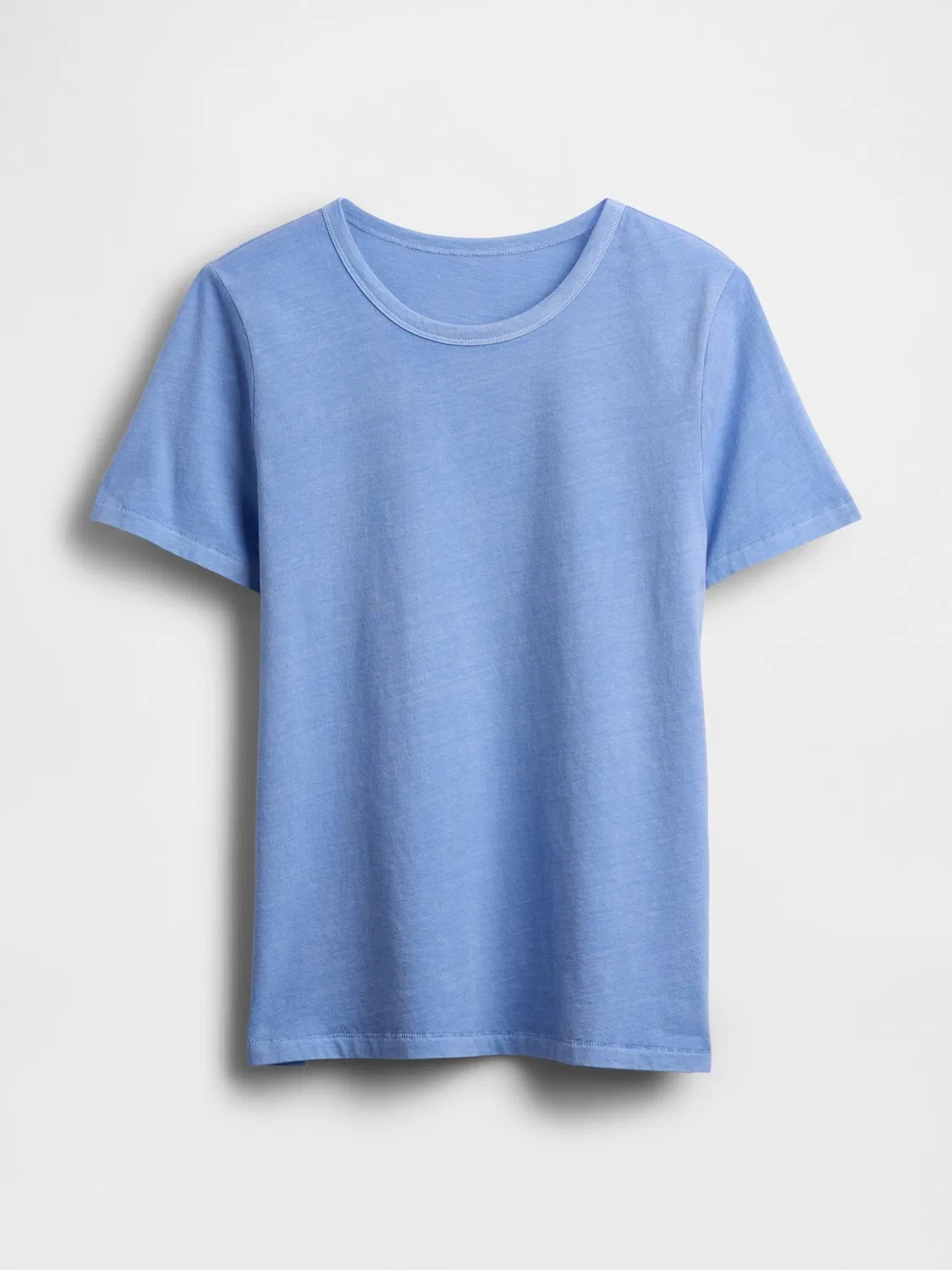 Футболка с V-образным вырезом, модель Vintage Soft Gap, светло-голубой — фото 4