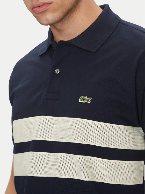 Поло classic fit Lacoste, темно-синий — фото 4