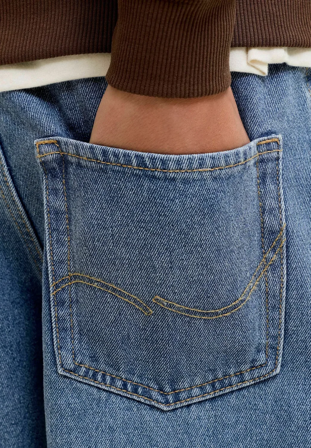 Свободные джинсы jjialex jjoriginal akm 966 jnr junior - джинсы свободного кроя Jack & Jones Junior, Blue Denim — фото 4