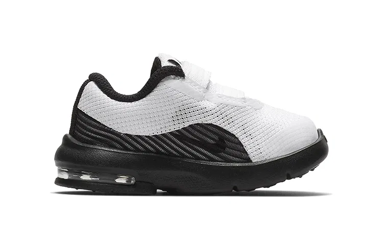Детские кроссовки для малышей с амортизацией Air Max White Black Nike — фото 4