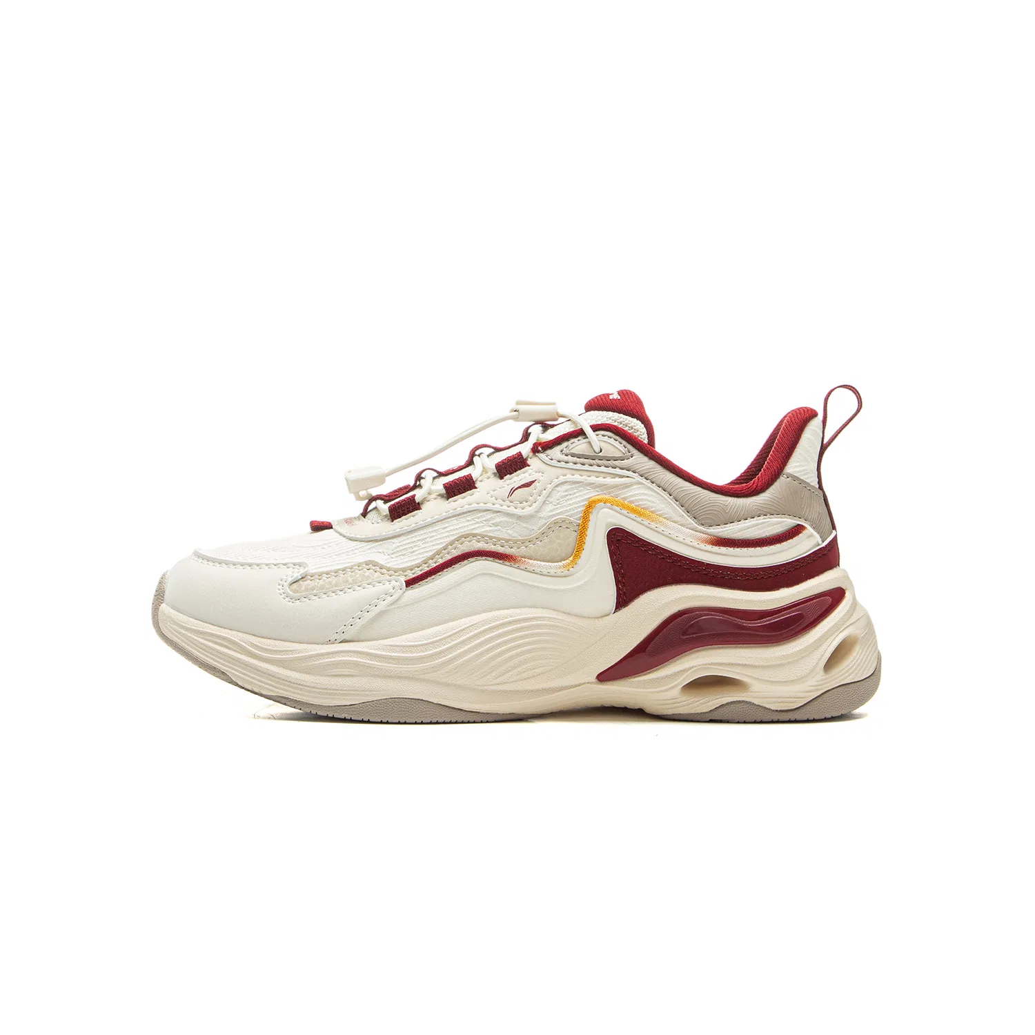 Детские кеды из экокожи с низким верхом, Li Ning YOUNG, Ecru Oat Gray Saffron Li-Ning YOUNG