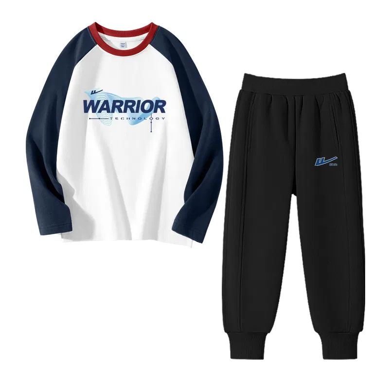 Детский спортивный комплект с принтом Navy Blue/H Technology Line-Gray/H Silver Edge Blue Logo K WARRIOR — фото 3