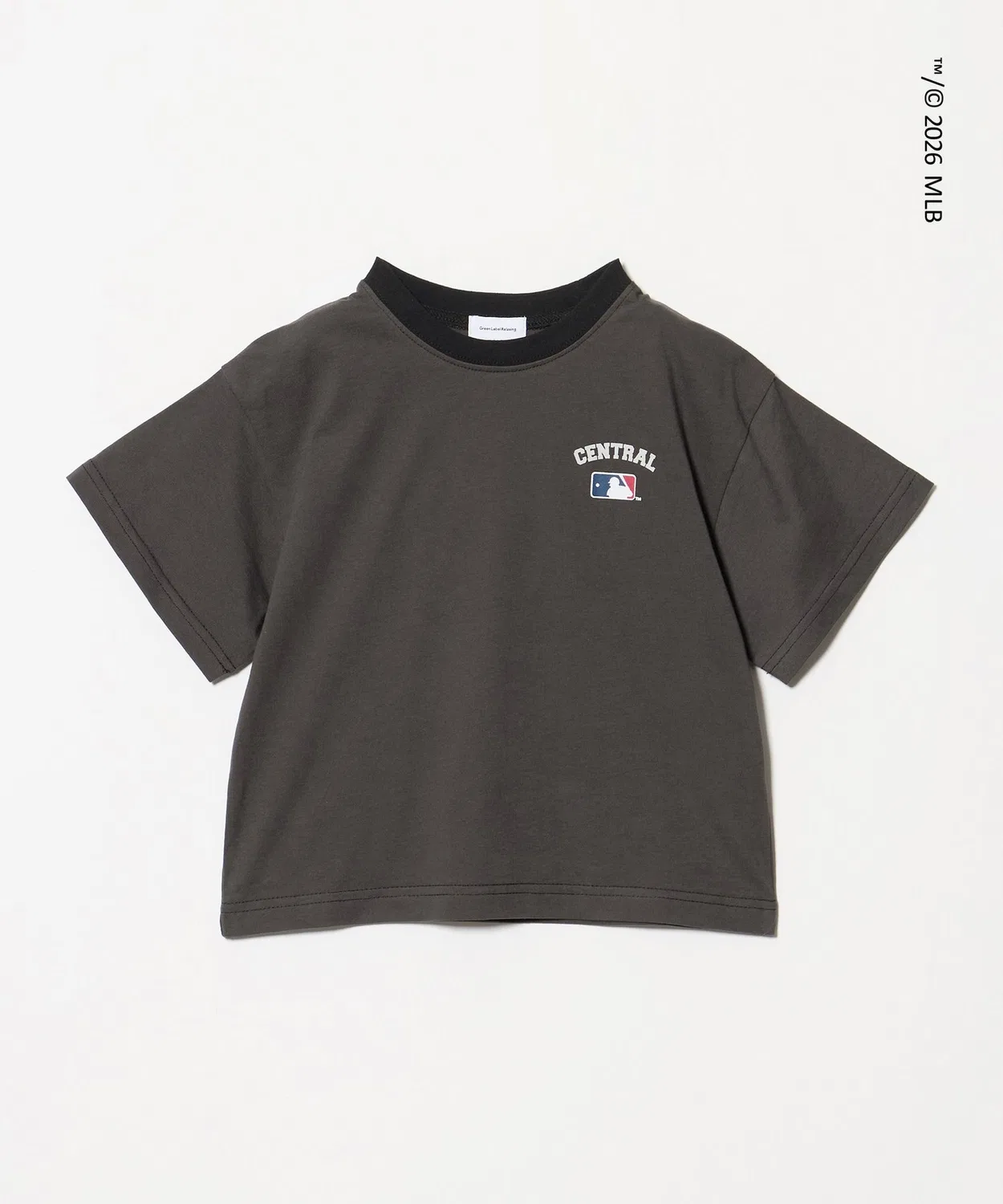 Детская футболка с принтом MLB Kids 100-130cm green label relaxing, Dark Gray