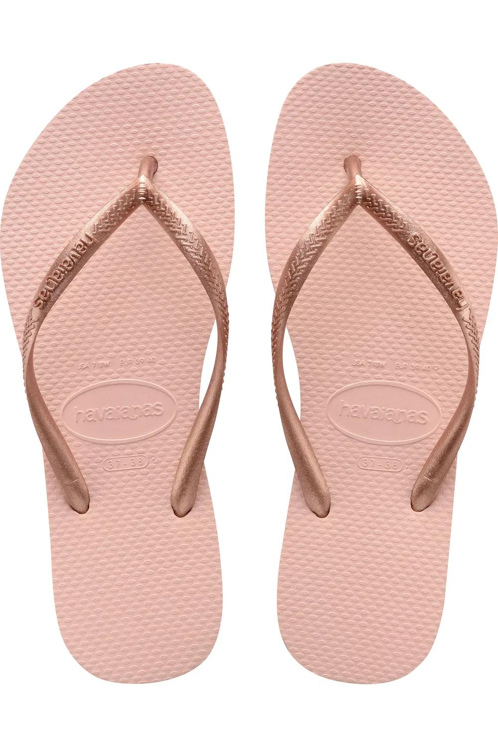 Детские сандалии шлепанцы на плоской подошве Slim Flip Flop Havaianas, Ballet Rose
