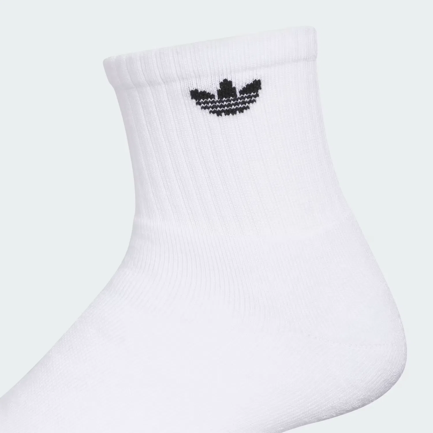 Носки-квотер влагоотводящие, 6 пар, Trefoil 2.0 Adidas Originals, бело-черный — фото 2