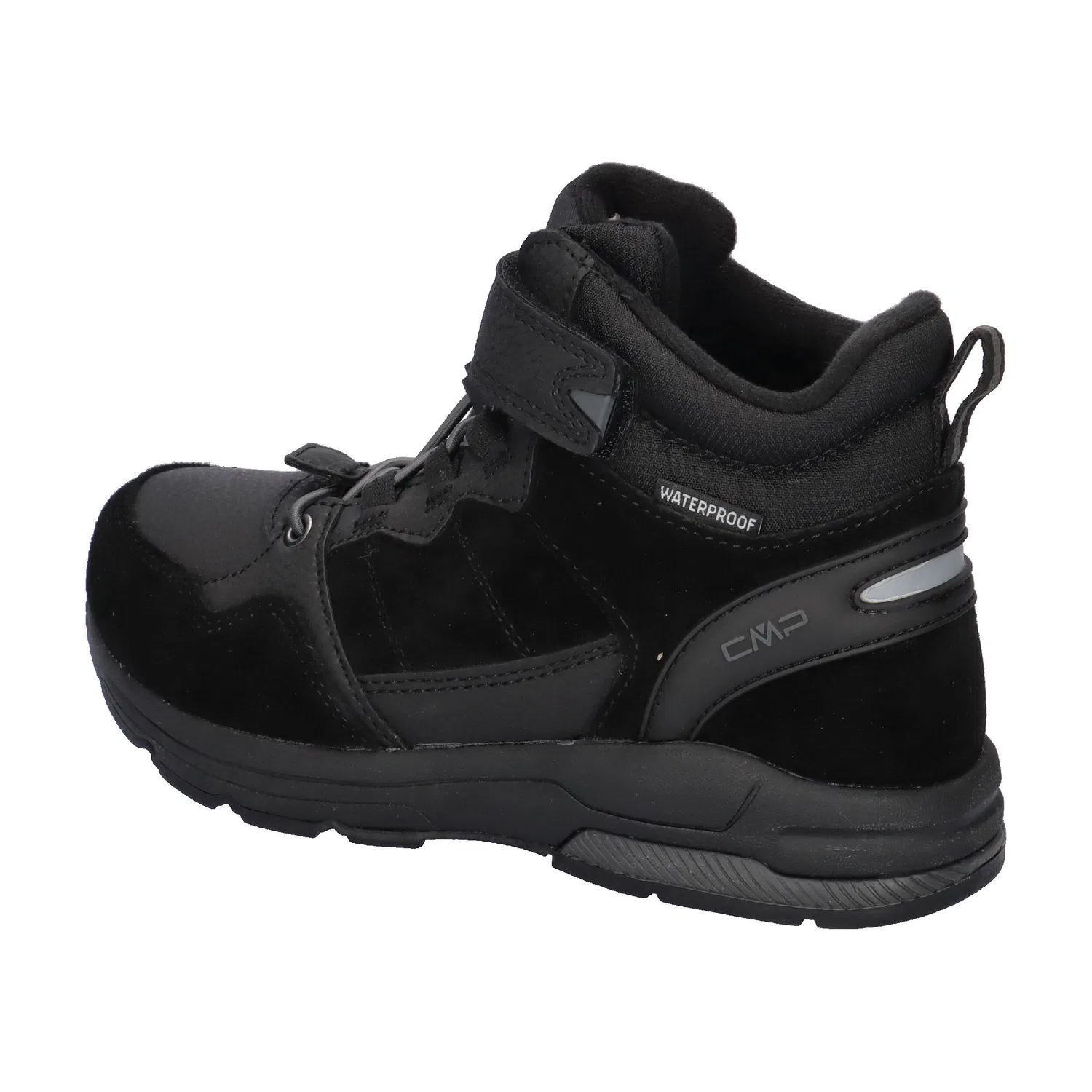Детские ботинки из замши с мембраной Hadil Leather WP Urban Shoes Cmp, Schwarz Grau — фото 3