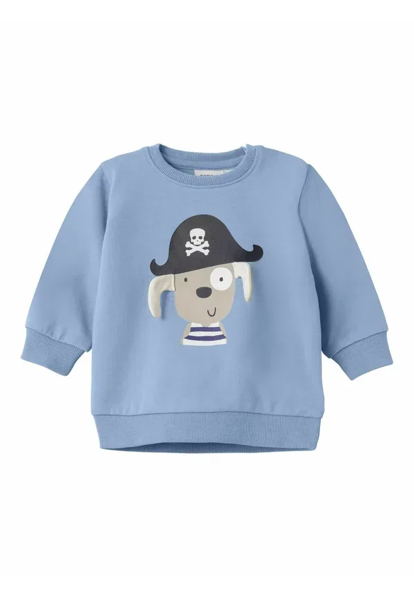 Свитшот с принтом Regular fit Name It Chambray blue, синий