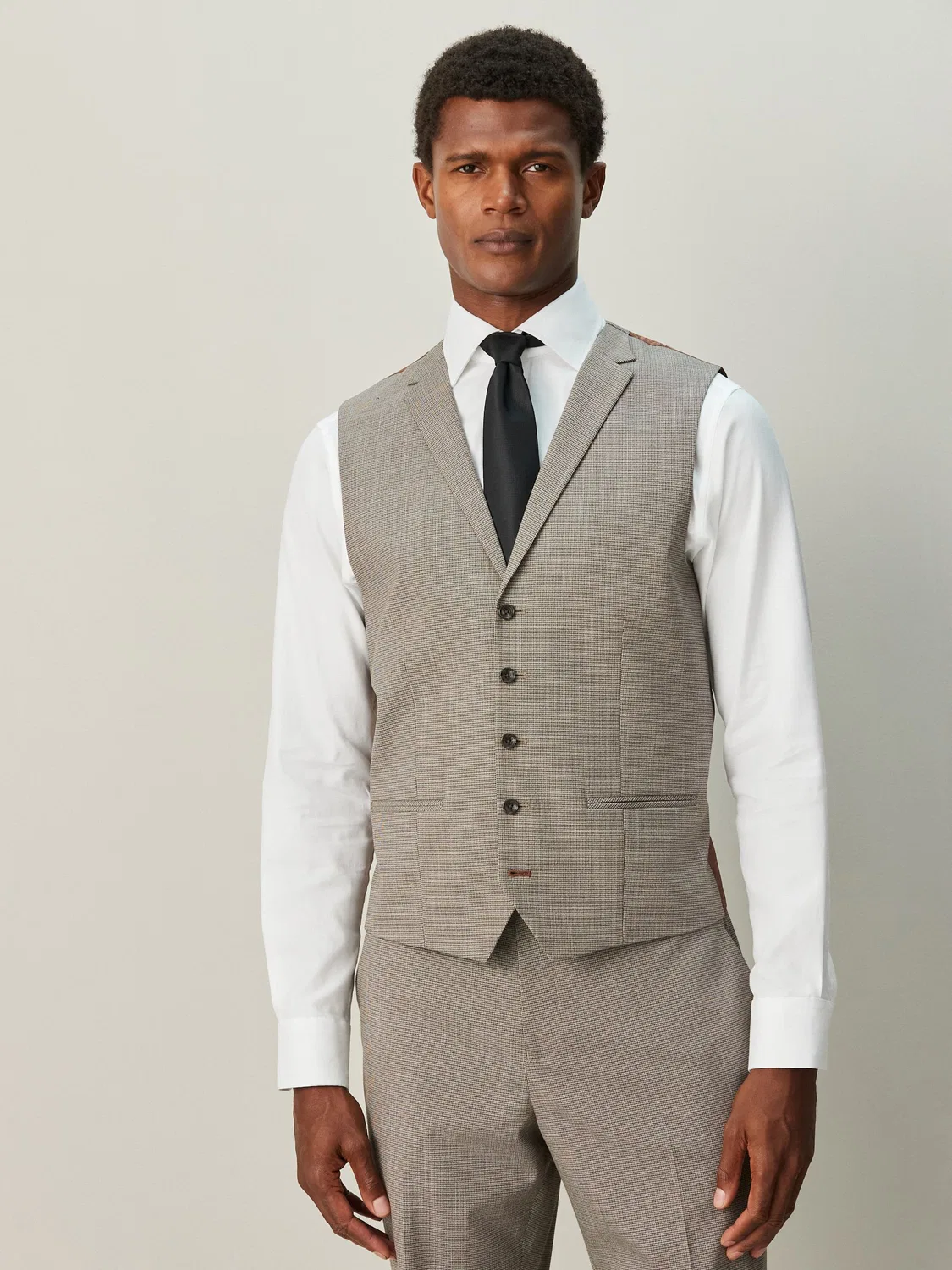 Жилет Neutral Contrast Fabric Detail Suit Next, нейтральный