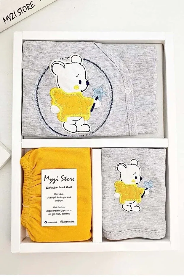 Детский комплект для новорожденных из хлопка Myzi Store, Yellow