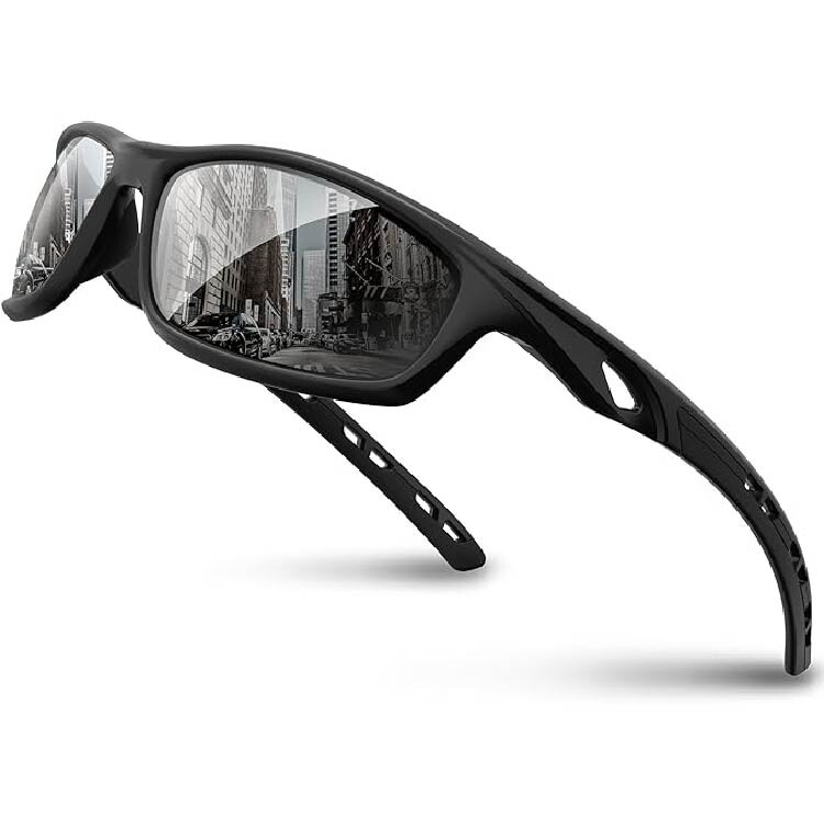 

Солнцезащитные очки RIVBOS Polarized UV Protection Sports Fishing Driving Shades Cycling RB833, черный