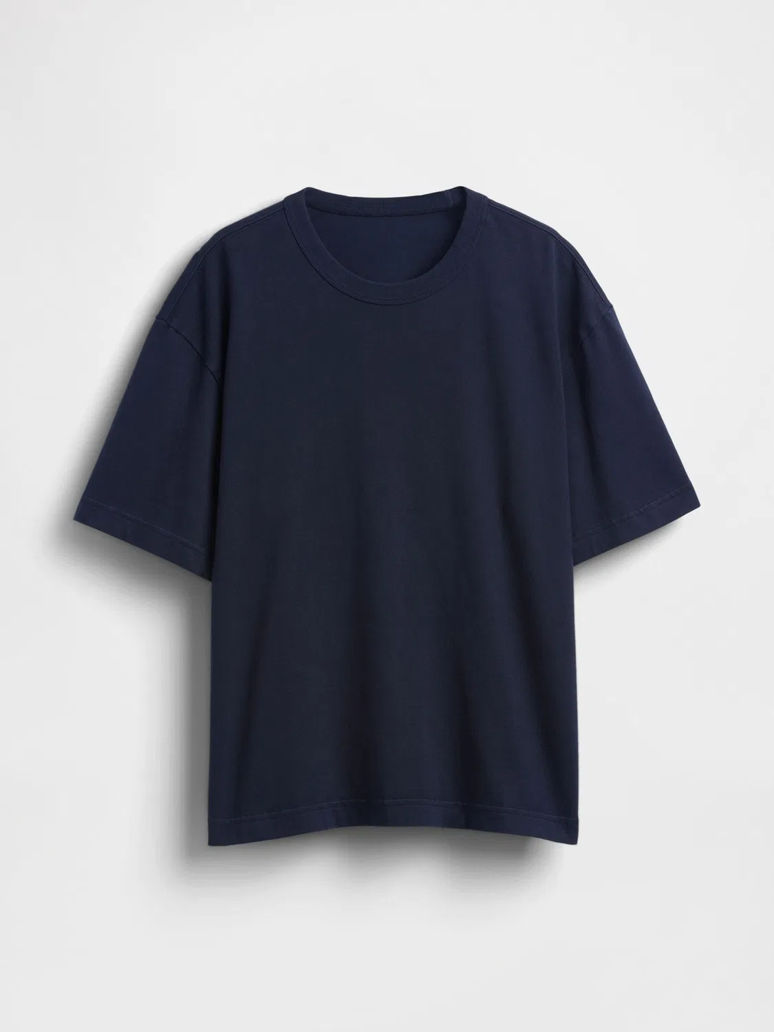 Футболка свободная Gap Navy Heavyweight Boxy, темно-синий — фото 4