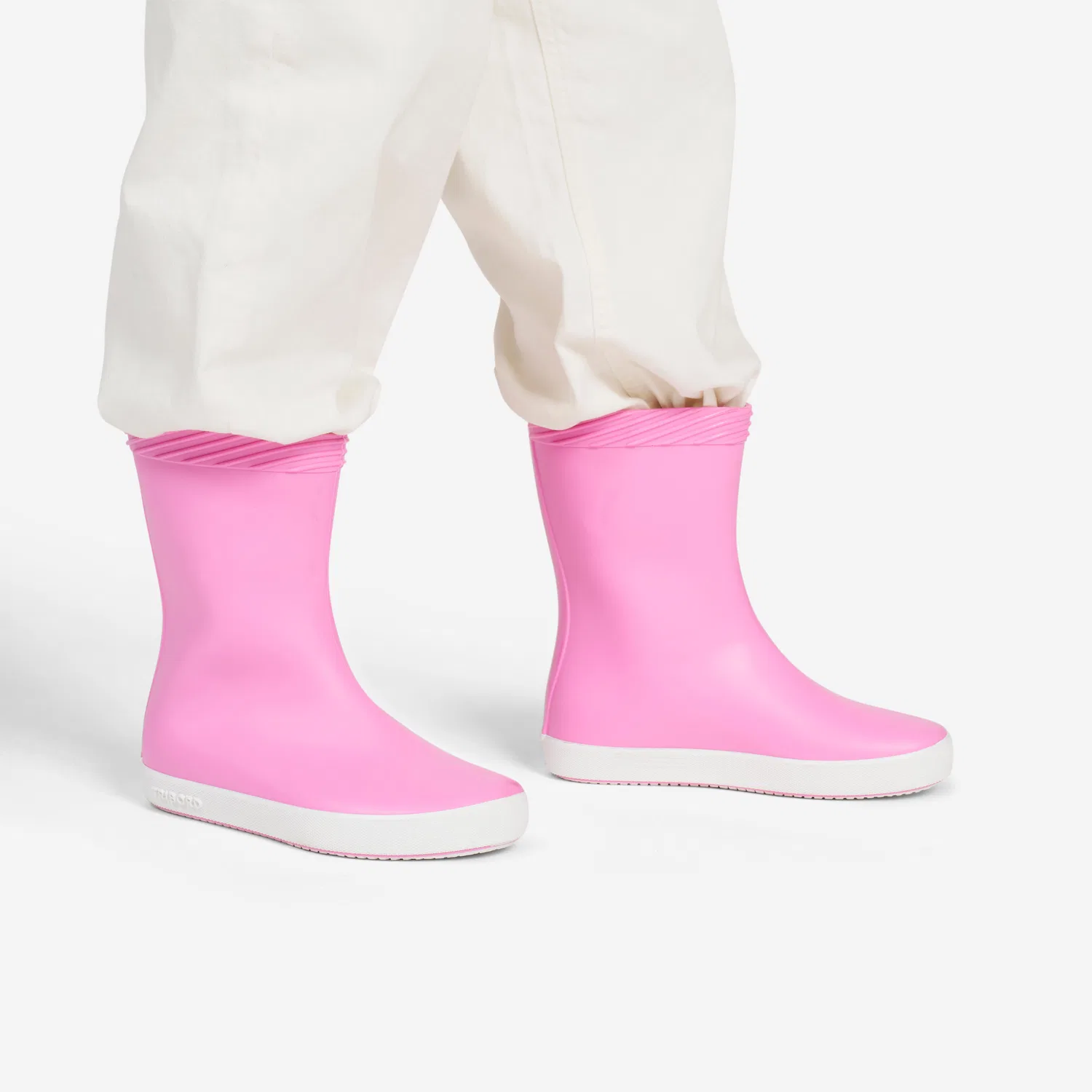 Детские резиновые сапоги Regenstiefel Kinder 100 Decathlon, Magnolienpink Ultraweiß — фото 2