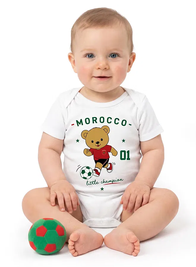 Боди-комбинезон с принтом Little Champion Teddy Nurtur, белый — фото 3