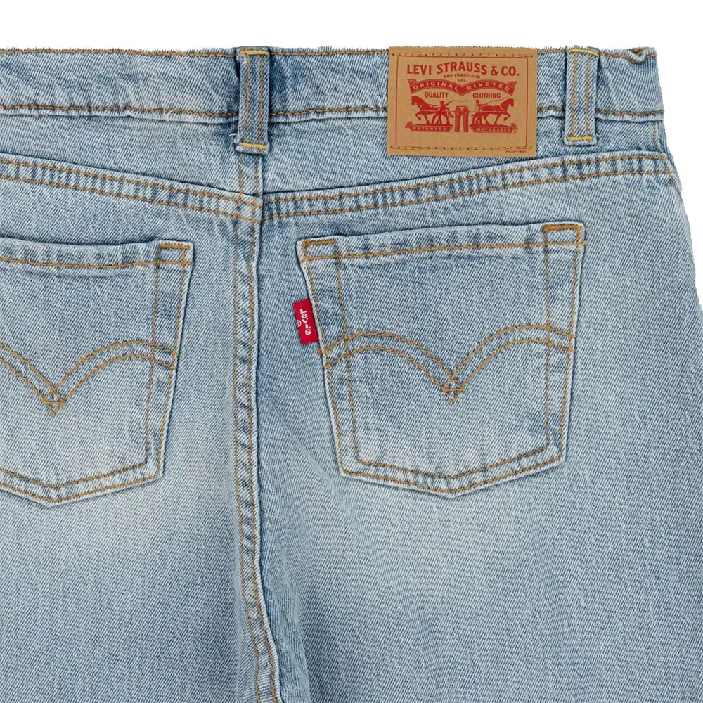 Детские джинсы для девочек Levi's Baggy Barrel, Blue — фото 3