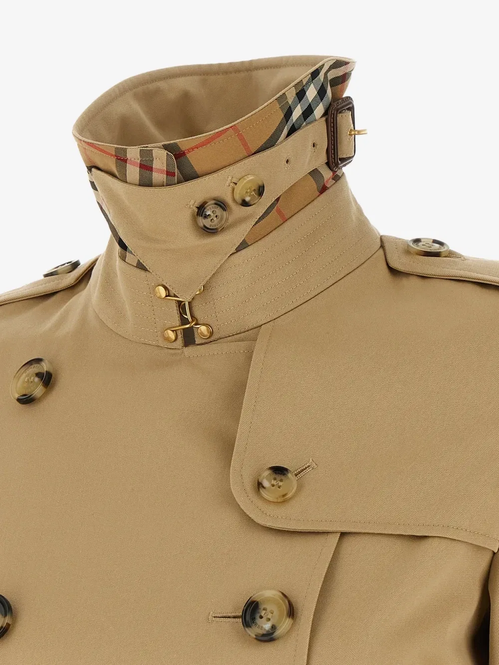 Тренч средней длины Heritage Kensington BURBERRY, бежевый — фото 4