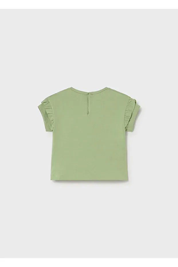 Детская футболка для девочек с принтом Graphic T-Shirt Mayoral, Green — фото 2