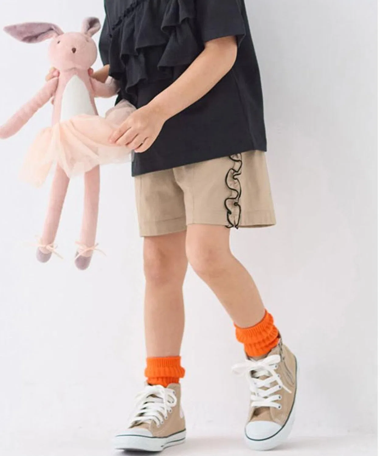 Детские шорты с боковыми рюшами GITA, Beige