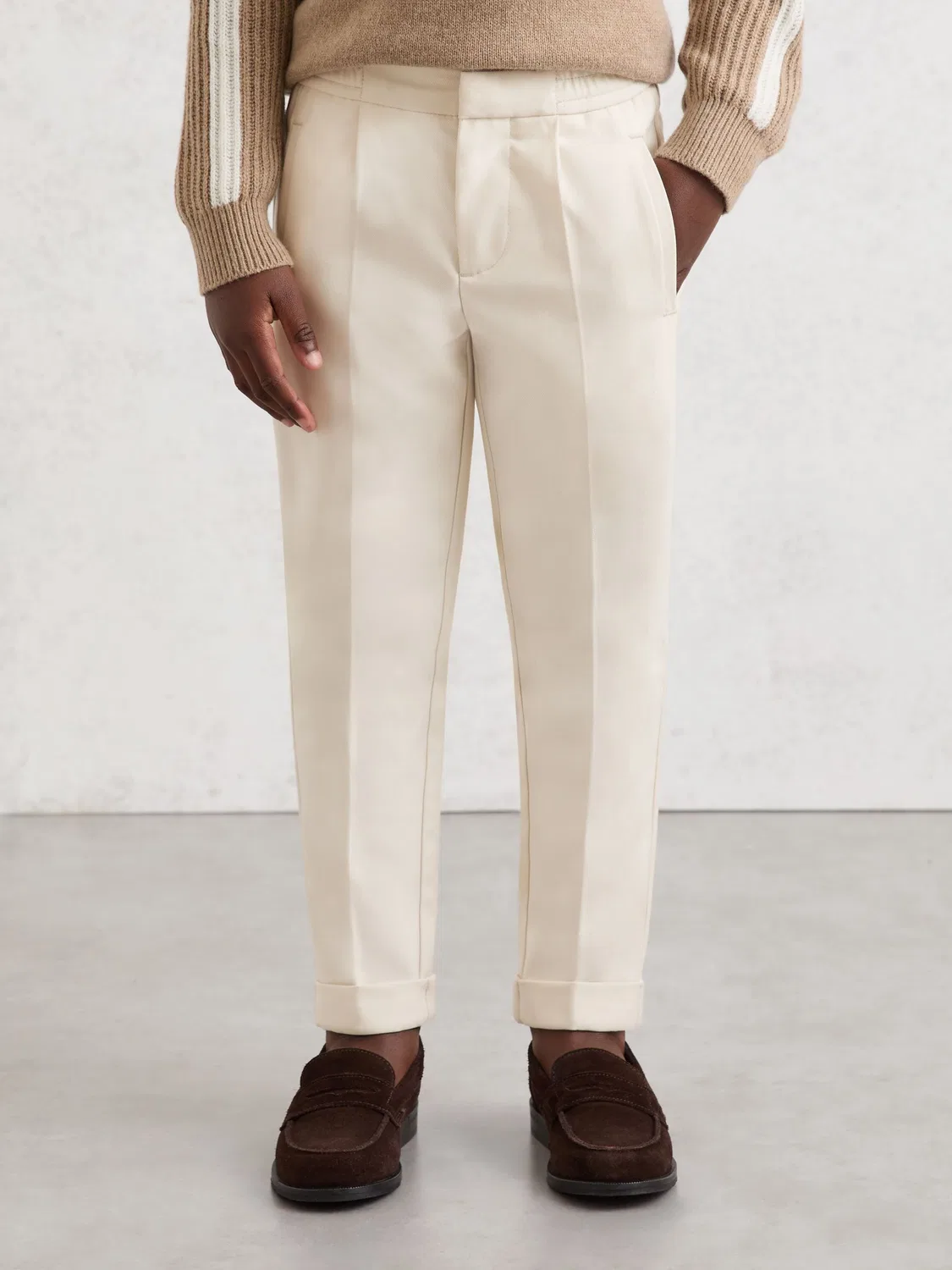 Брюки зауженные Reiss Brighton, светло-серый