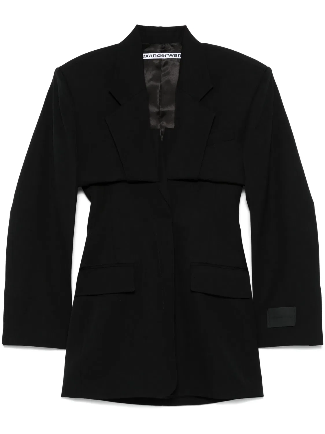Слойное Мини-Платье Alexander Wang, черный